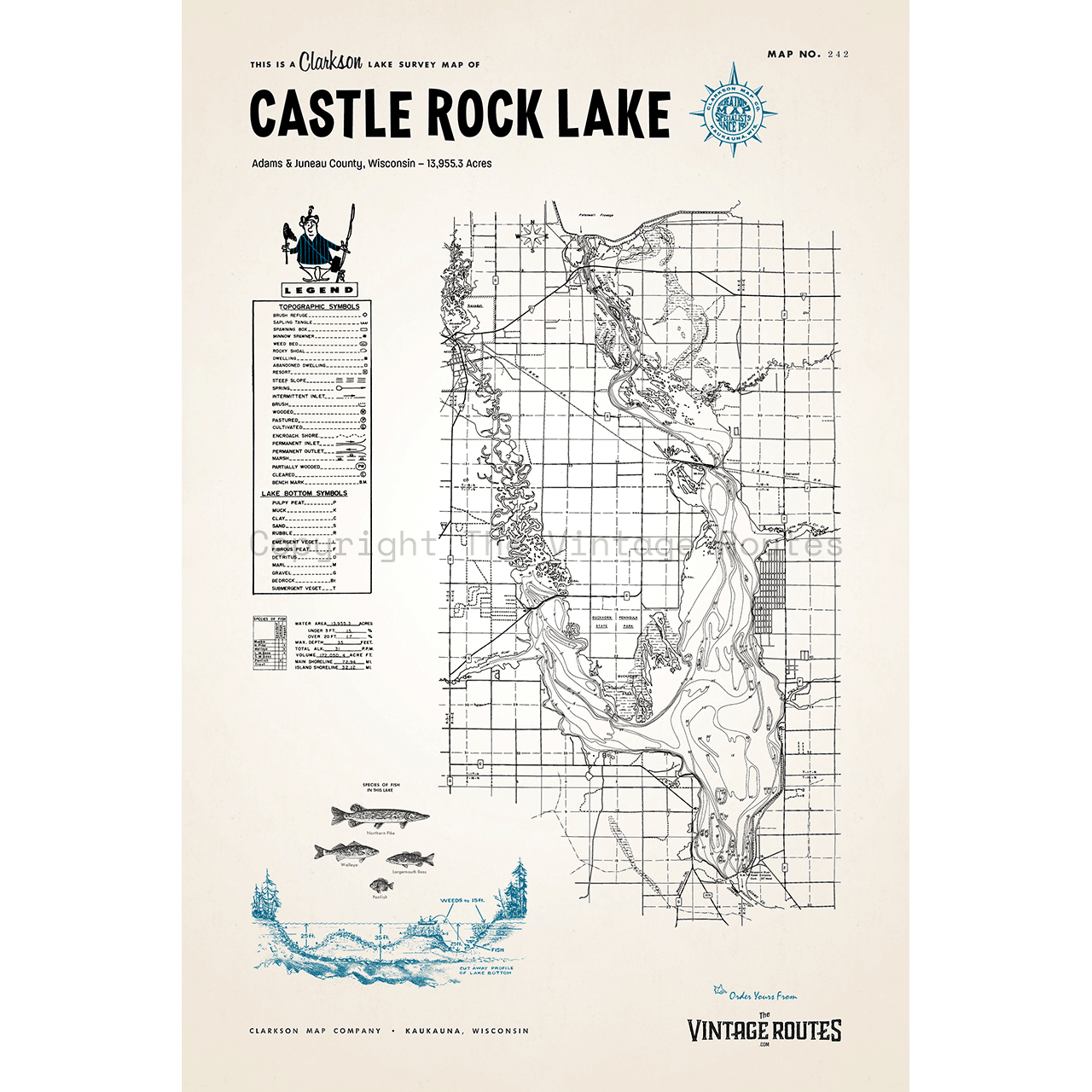 Castle Rock Lake, Adams & Juneau County, WI