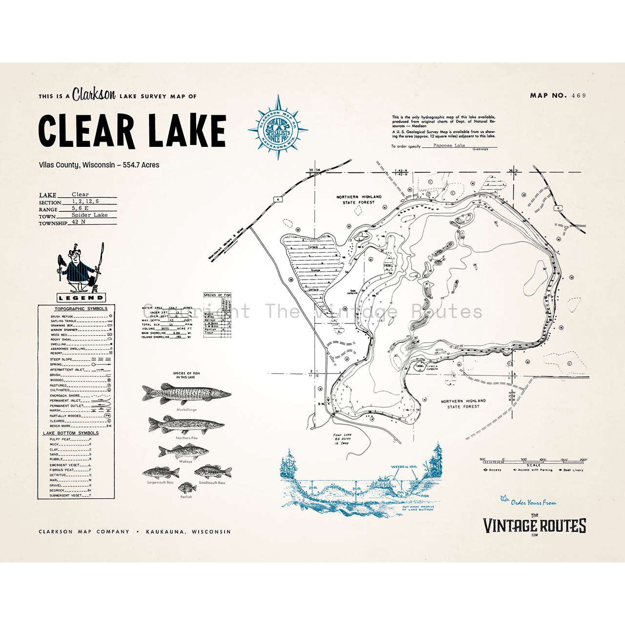 Clear Lake, Vilas County, WI