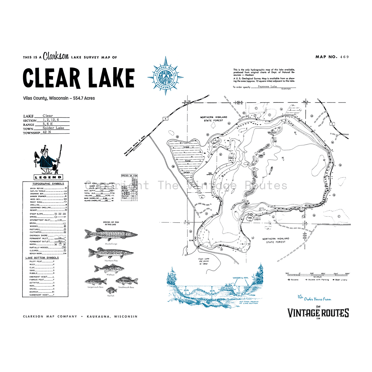 Clear Lake, Vilas County, WI