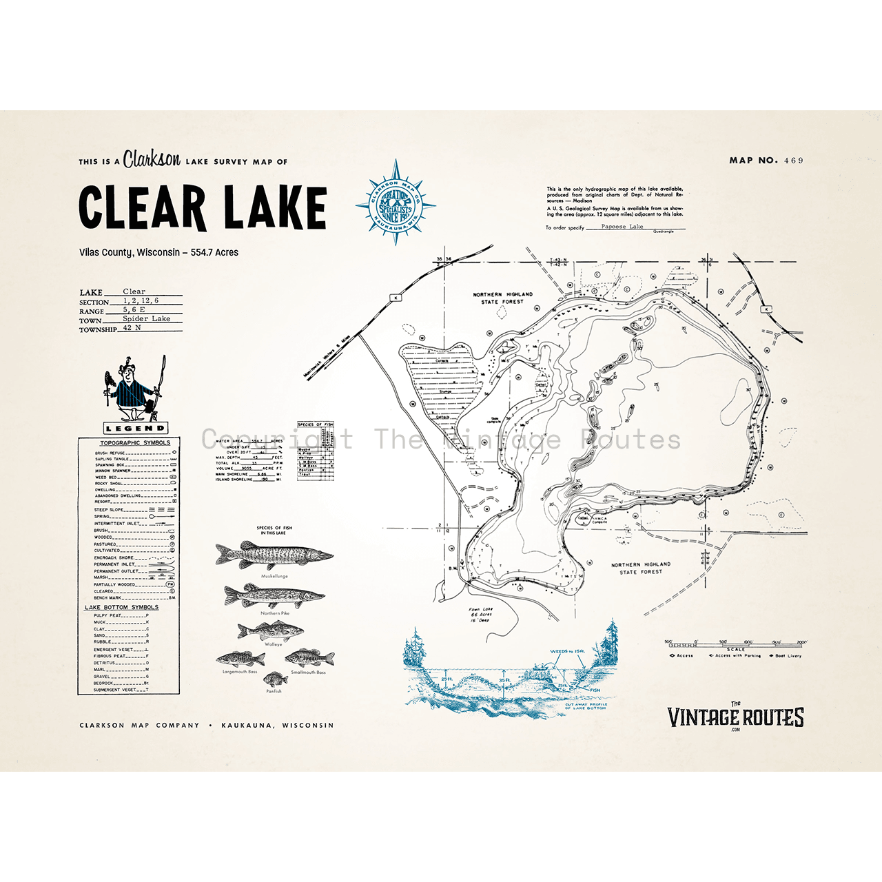 Clear Lake, Vilas County, WI