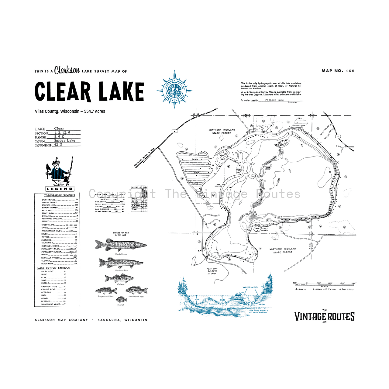 Clear Lake, Vilas County, WI