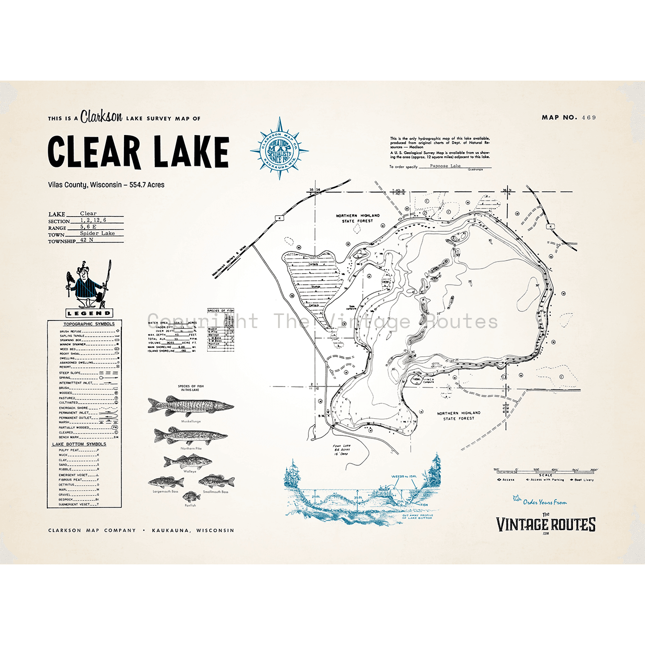 Clear Lake, Vilas County, WI