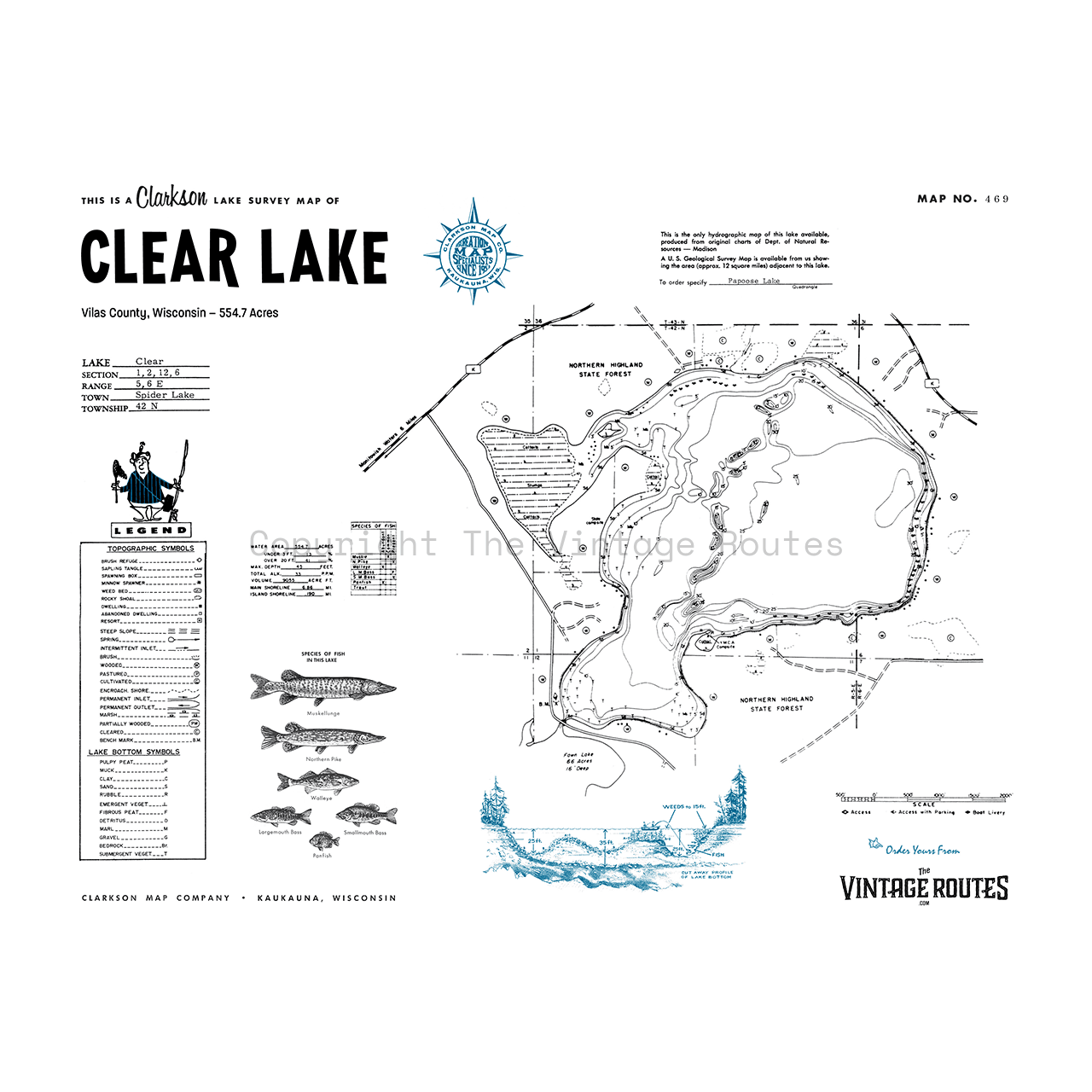 Clear Lake, Vilas County, WI