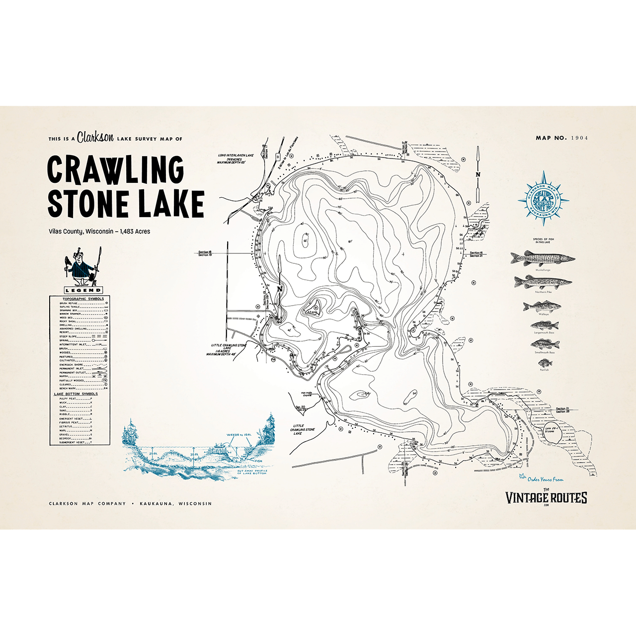Crawling Stone Lake, Vilas County, WI