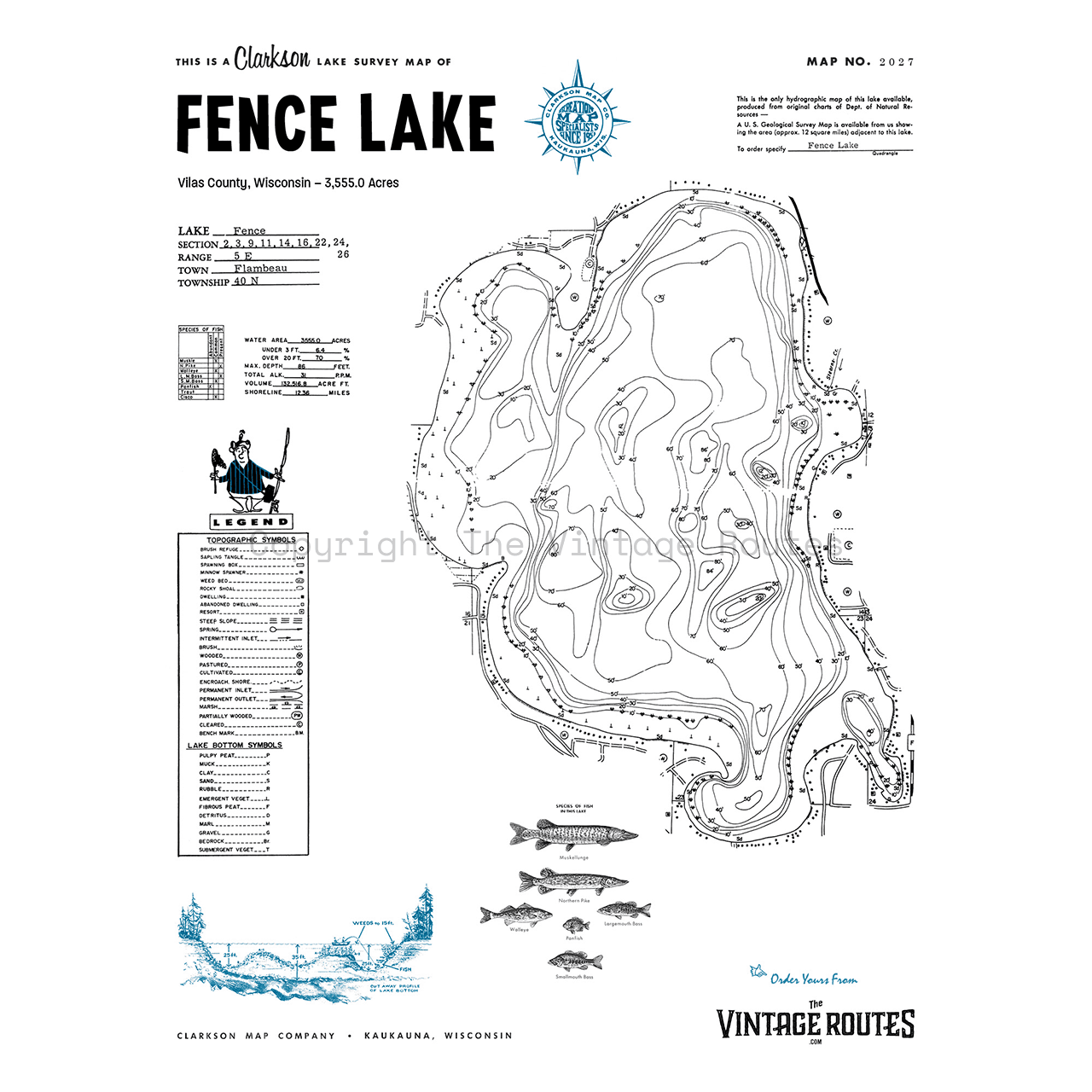 Fence Lake, Vilas County, WI
