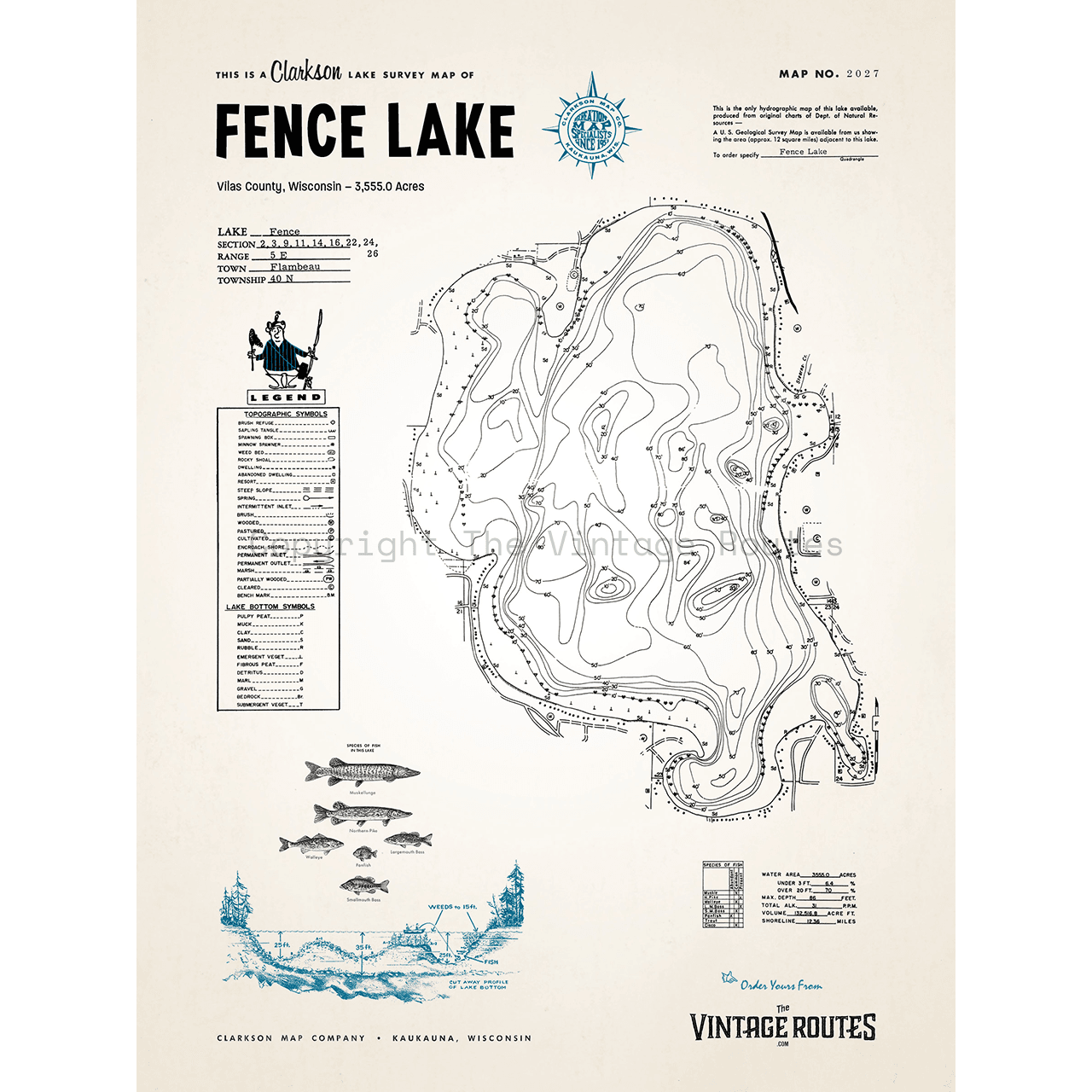 Fence Lake, Vilas County, WI