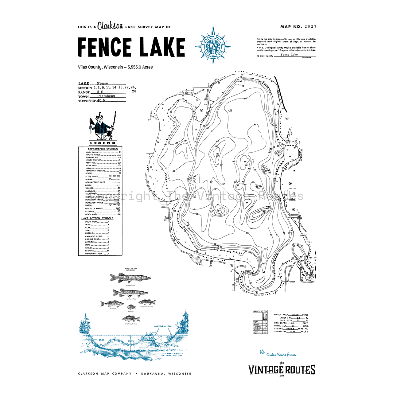 Fence Lake, Vilas County, WI