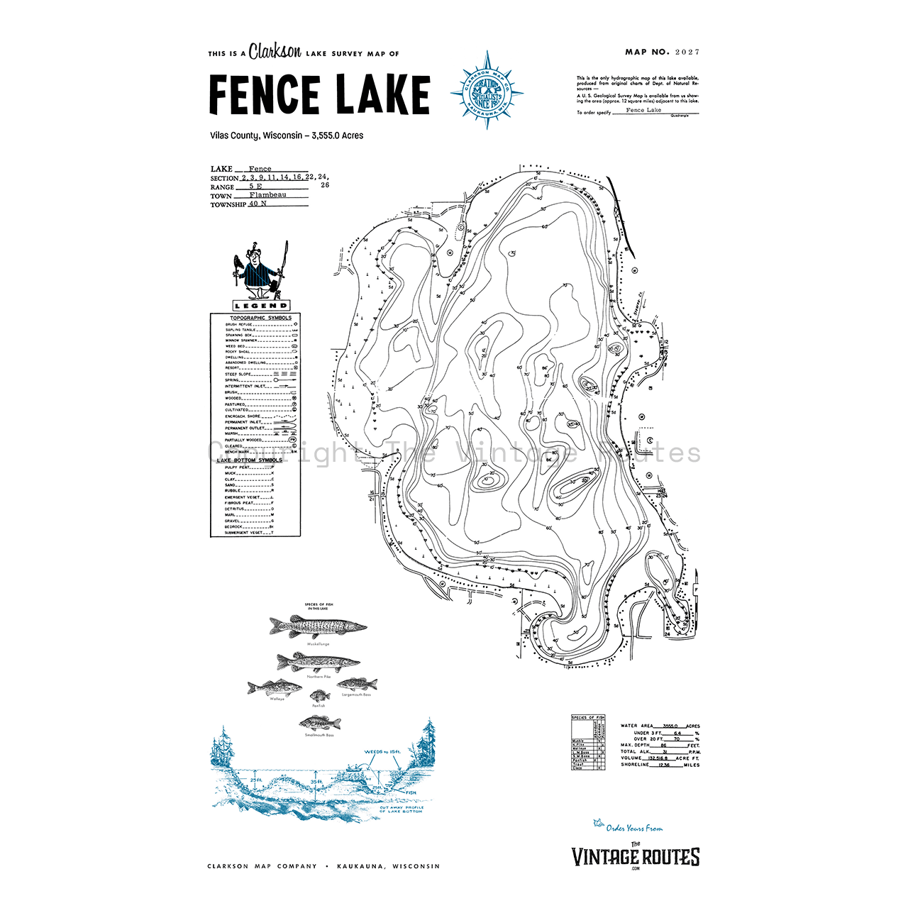 Fence Lake, Vilas County, WI