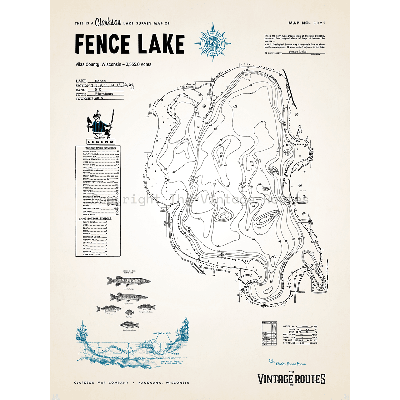 Fence Lake, Vilas County, WI