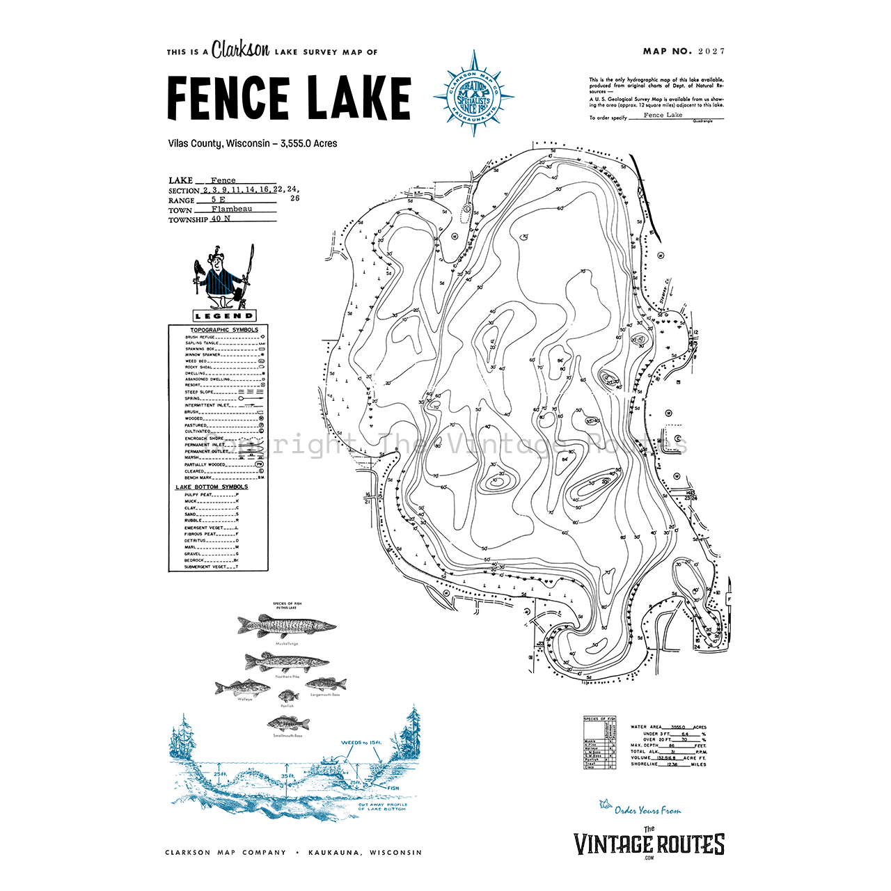 Fence Lake, Vilas County, WI