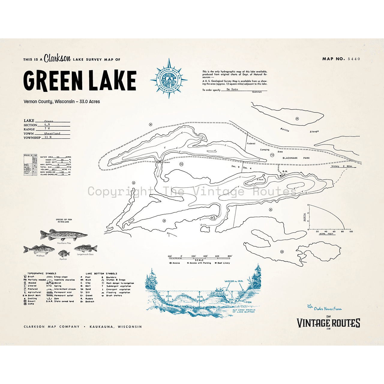 Green Lake, Vernon Vilas County, WI