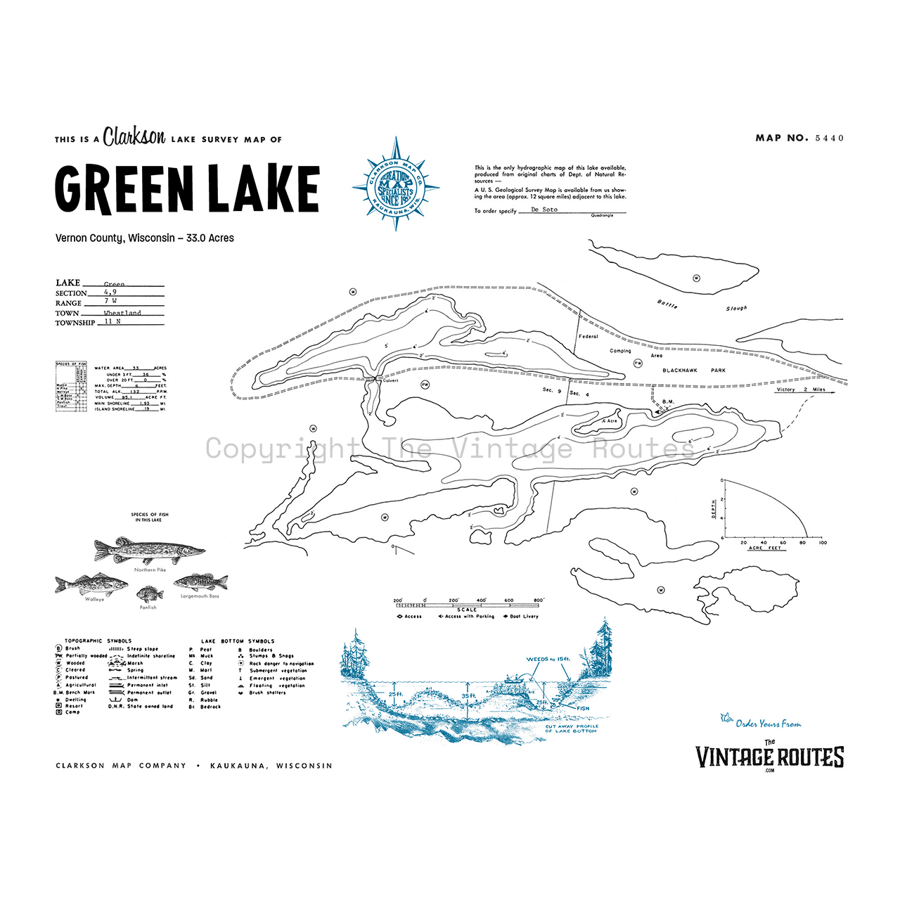 Green Lake, Vernon Vilas County, WI