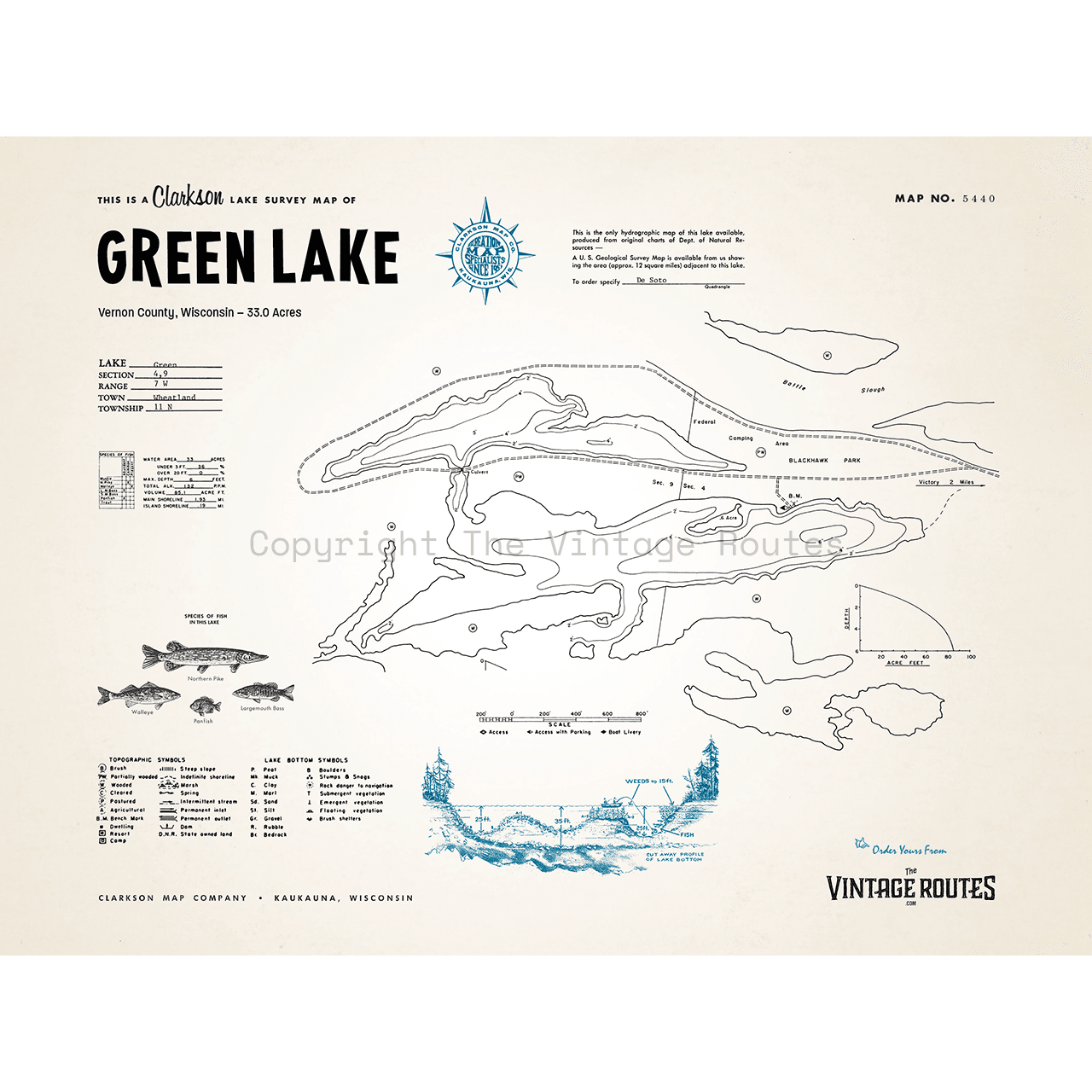Green Lake, Vernon Vilas County, WI