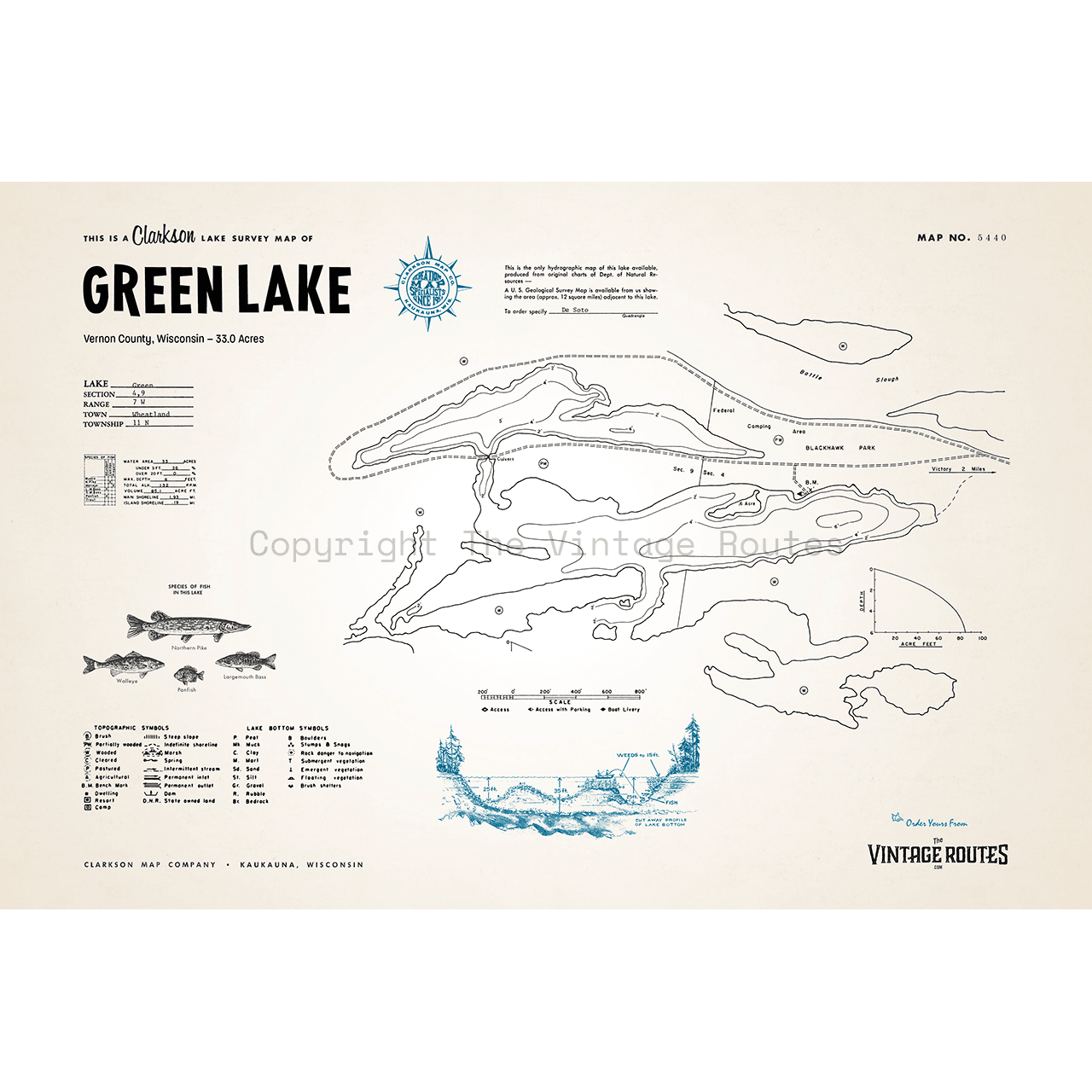 Green Lake, Vernon Vilas County, WI