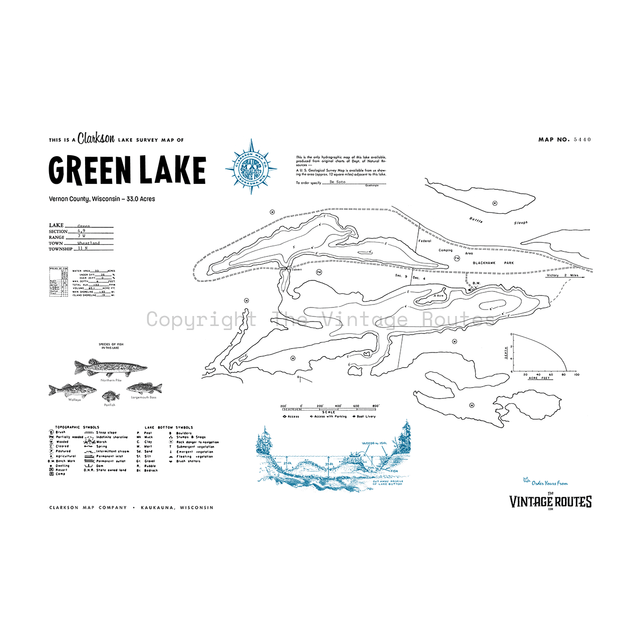 Green Lake, Vernon Vilas County, WI