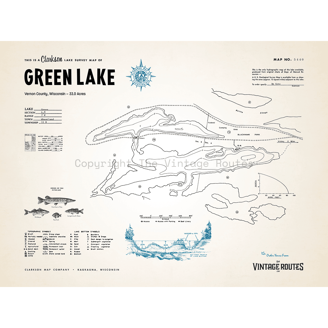 Green Lake, Vernon Vilas County, WI