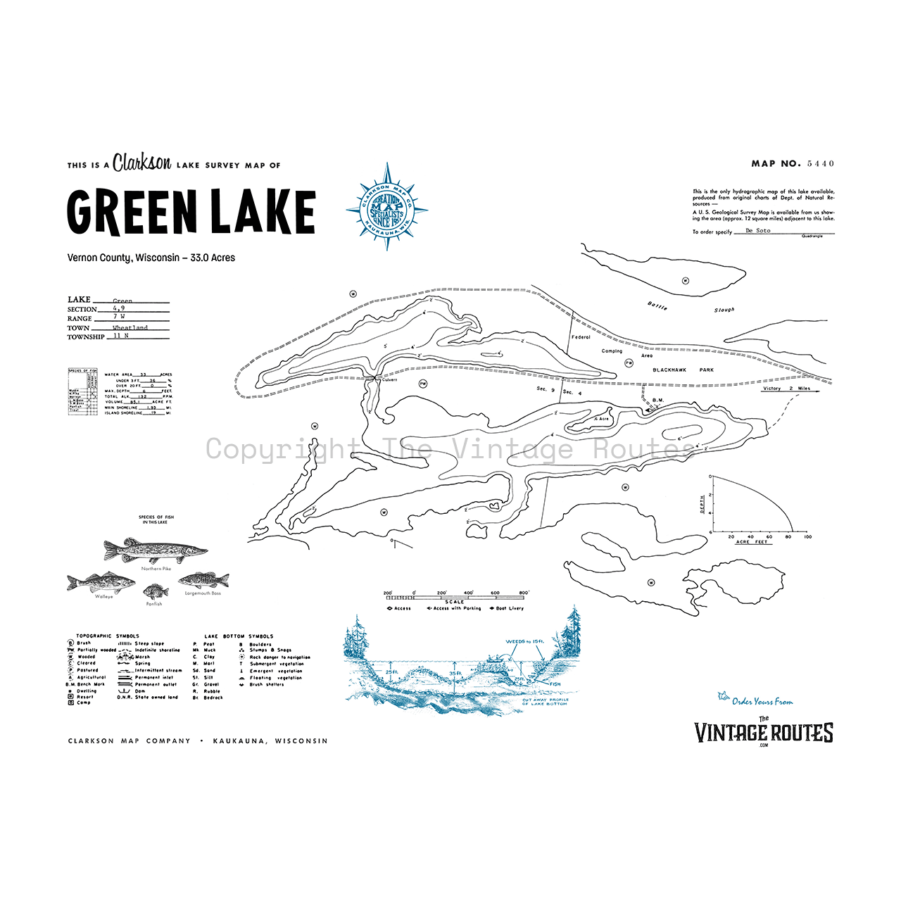 Green Lake, Vernon Vilas County, WI