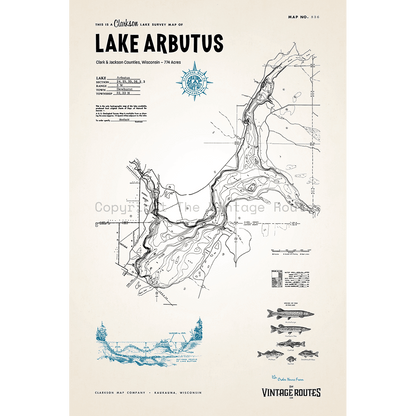 Lake Arbutus, Clark & Jackson Counties, WI