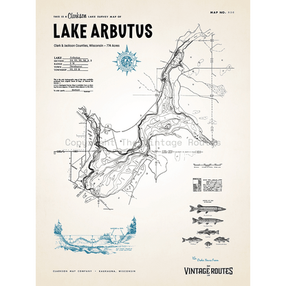 Lake Arbutus, Clark & Jackson Counties, WI