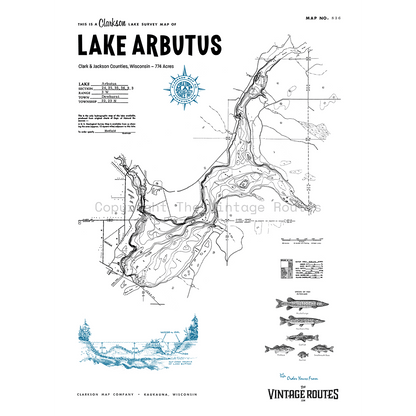 Lake Arbutus, Clark & Jackson Counties, WI