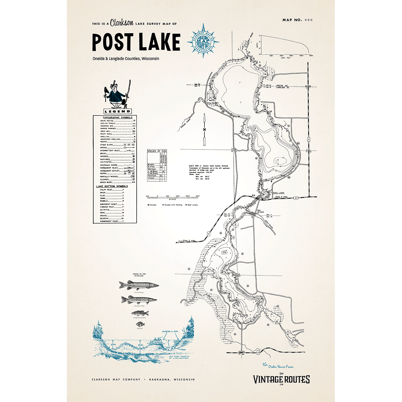 Post Lake, Oneida & Langlade Counties, WI
