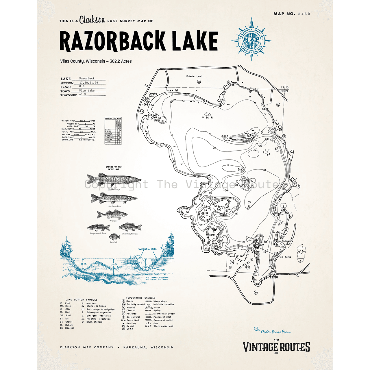 Razorback Lake, Vilas County, WI