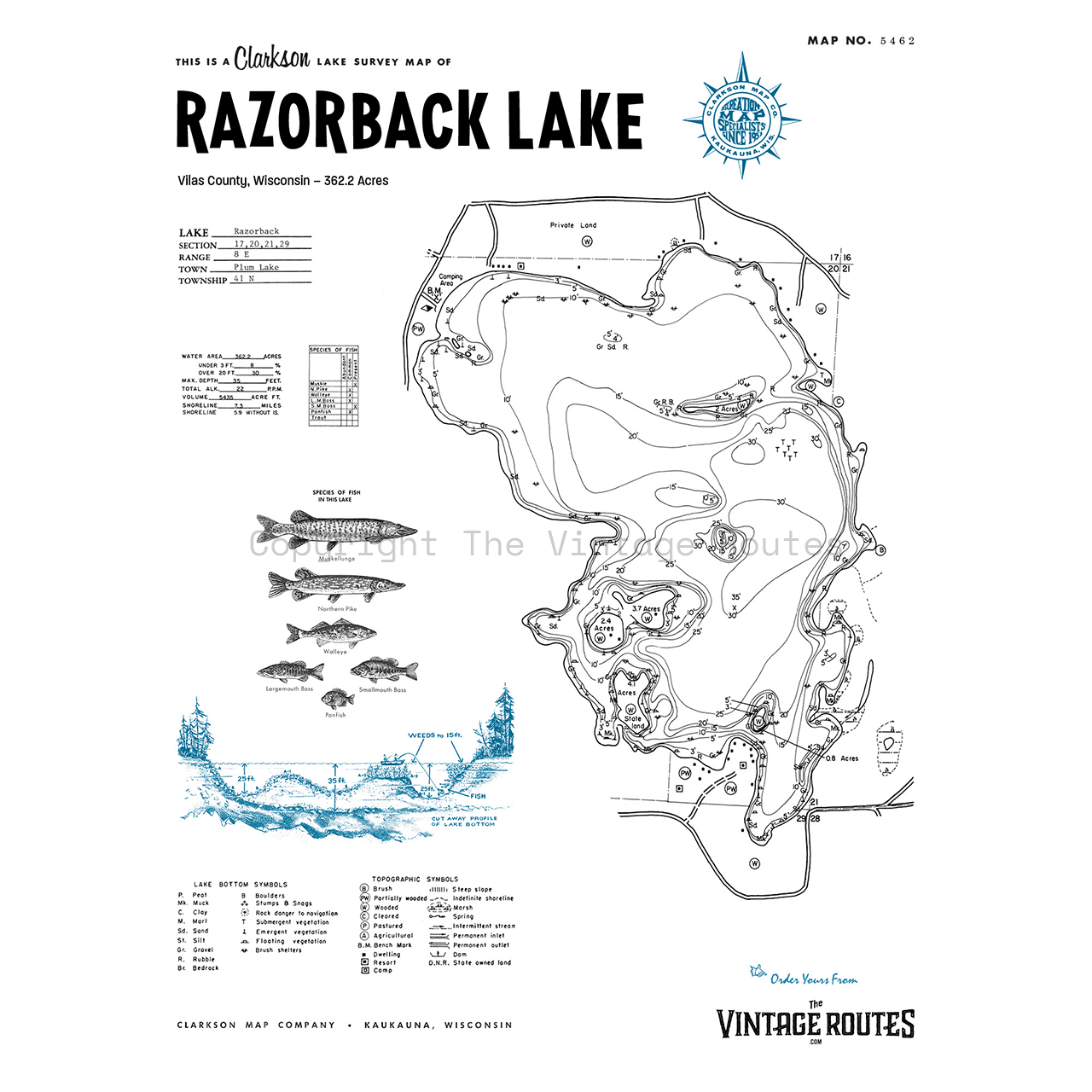 Razorback Lake, Vilas County, WI