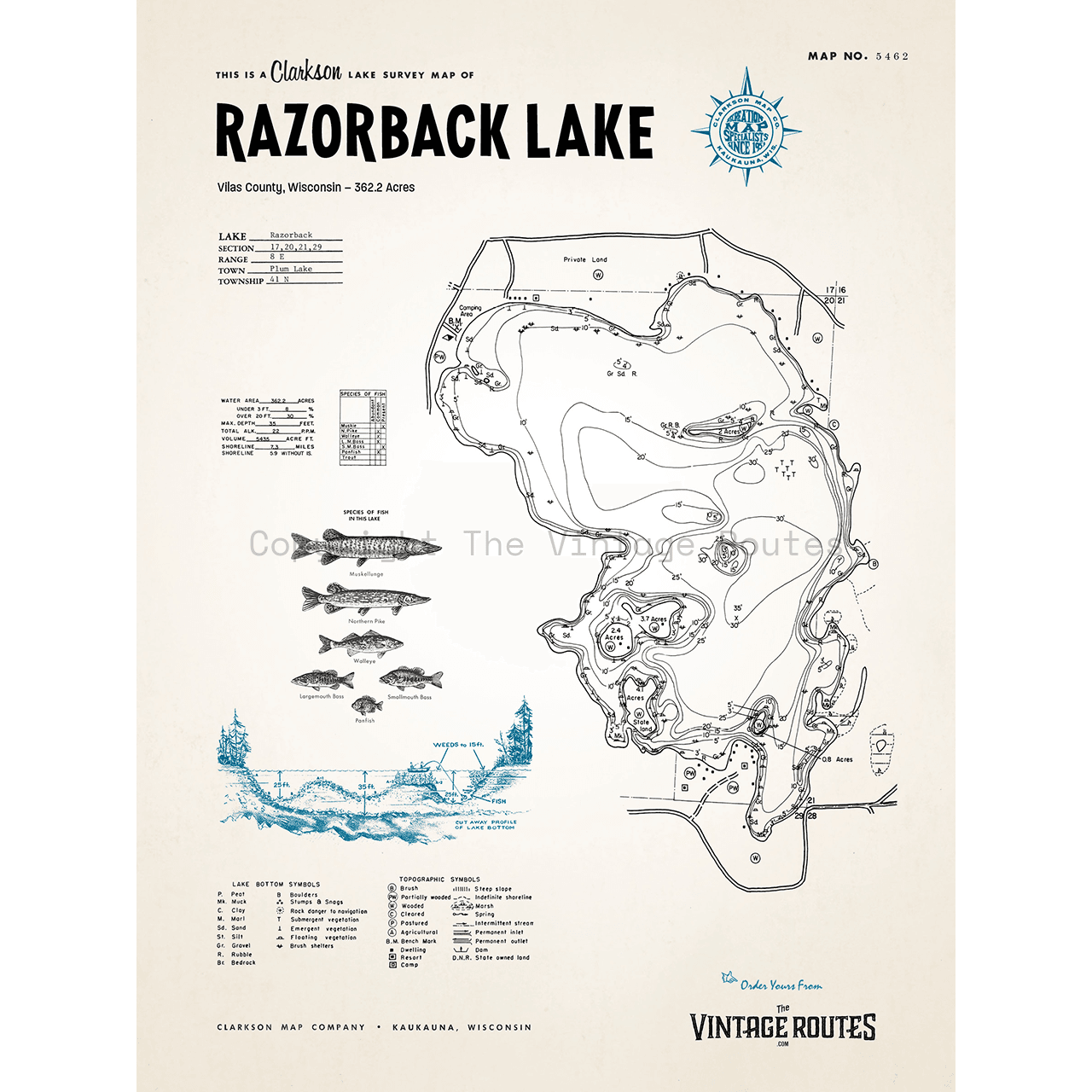 Razorback Lake, Vilas County, WI
