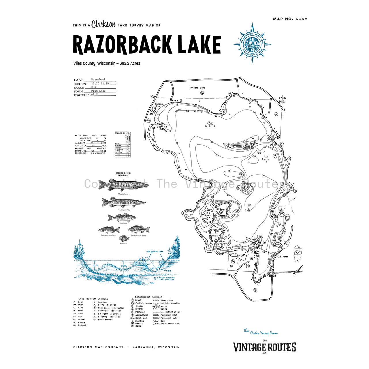 Razorback Lake, Vilas County, WI
