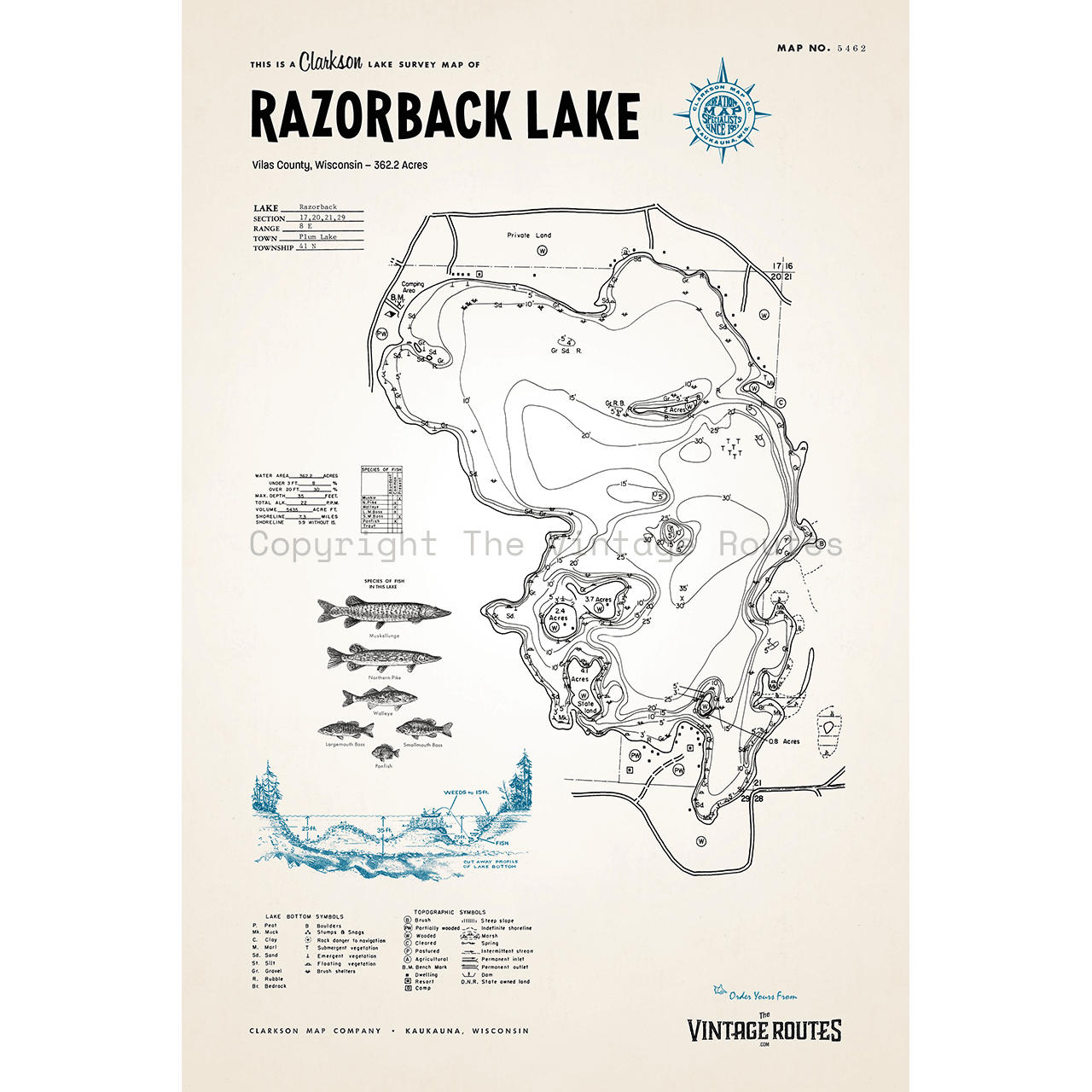 Razorback Lake, Vilas County, WI