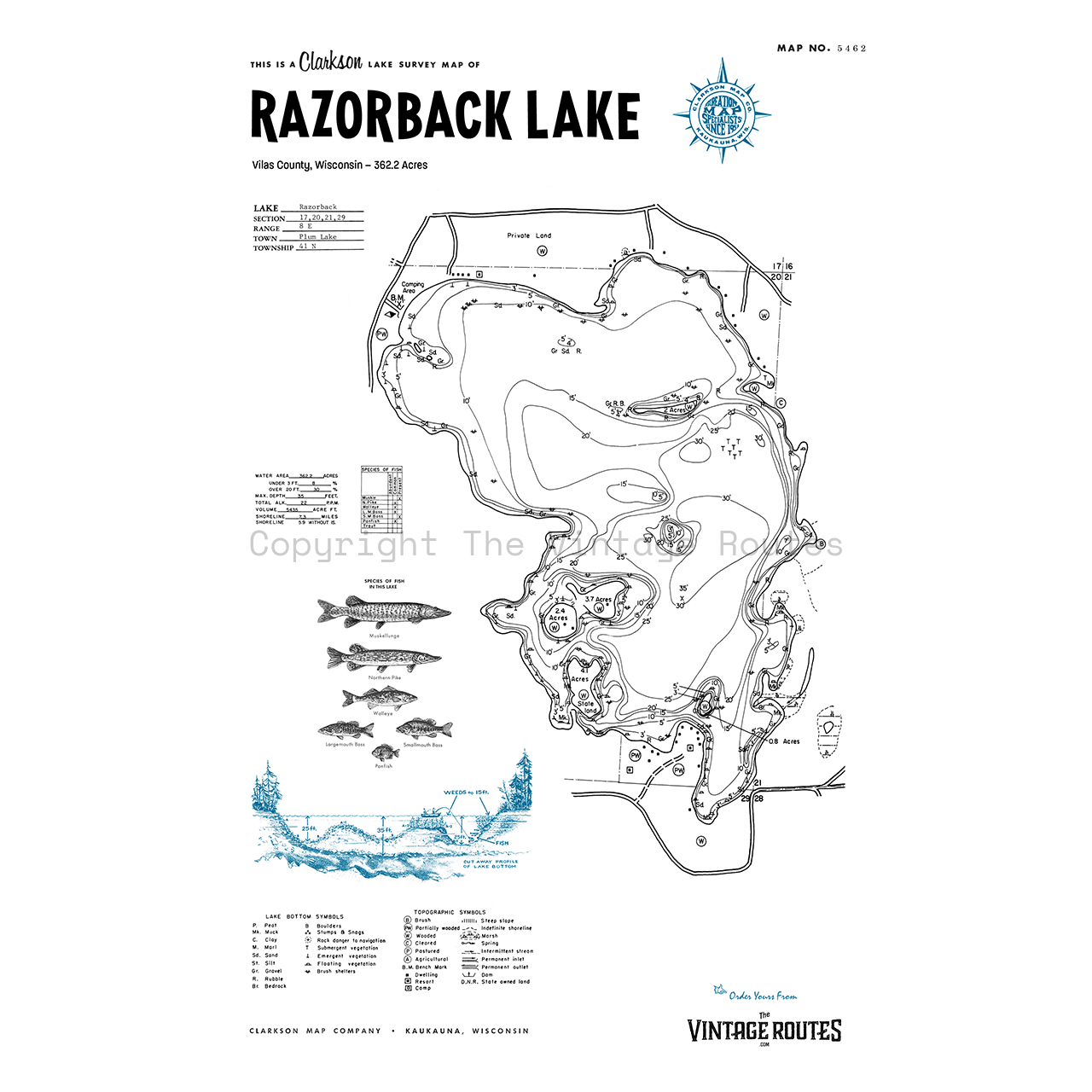 Razorback Lake, Vilas County, WI