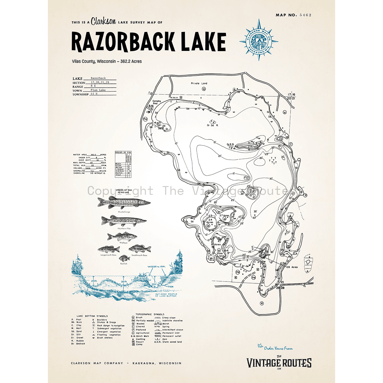 Razorback Lake, Vilas County, WI