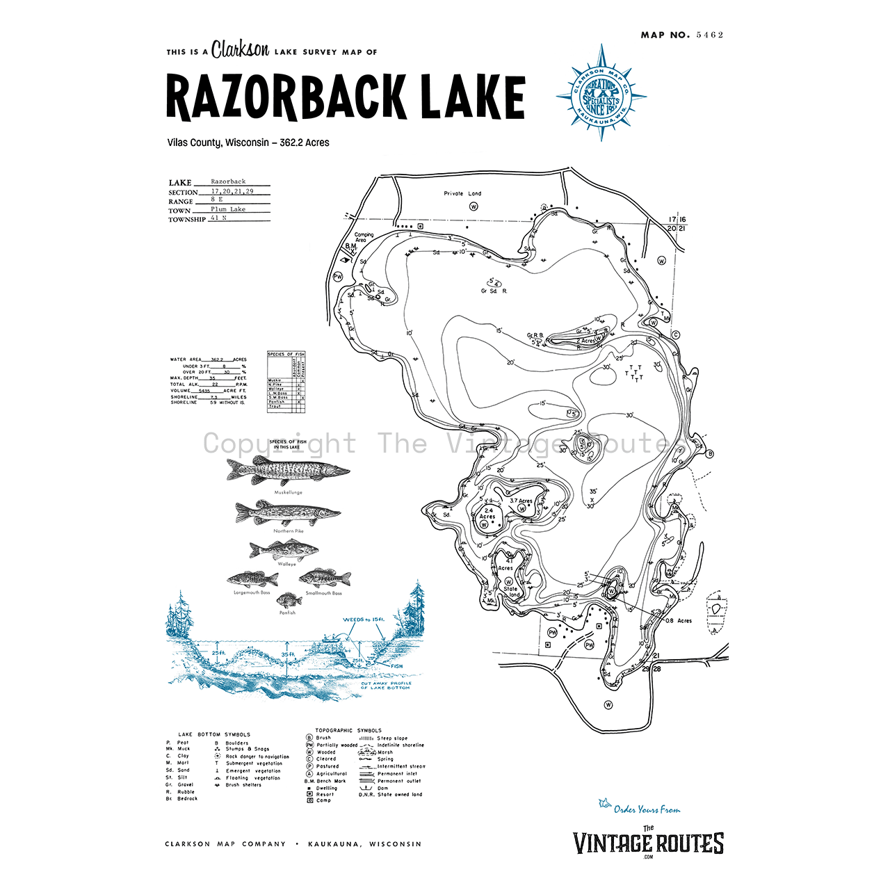 Razorback Lake, Vilas County, WI