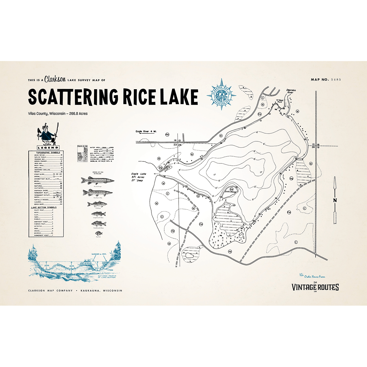 Scattering Rice Lake, Vilas County, WI